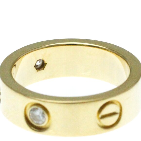 CARTIER 18k Gold Diamond Love Ring - Picture 8 of 9
